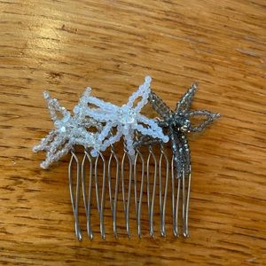 Whimsical crystal bead hair comb